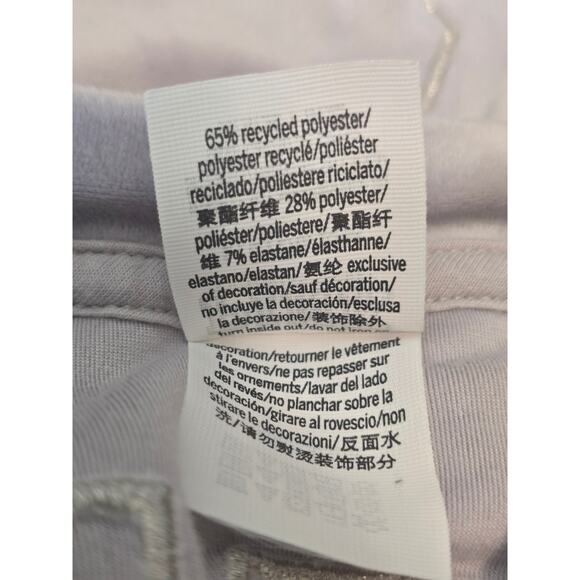 Victoria Secret Pink Gray Velvet Athletic Athleisure Winter Women's Top L - Picture 8 of 8